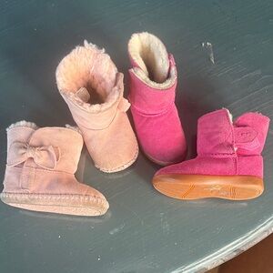 UGG bundle Pink Suede Baby Boots pink